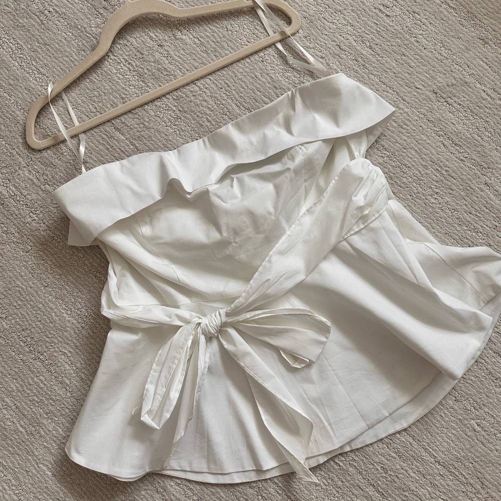 Elegant White Off-Shoulder Top